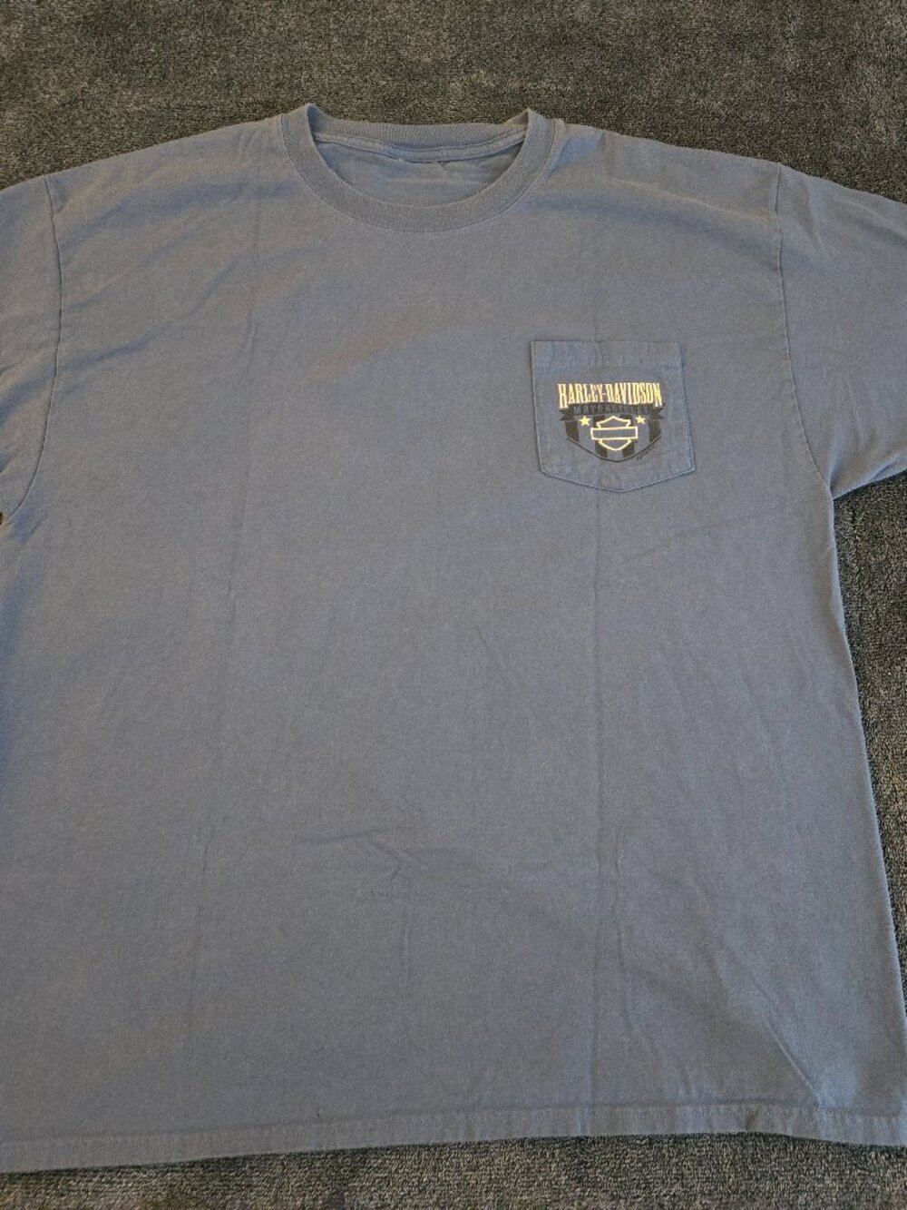 2016 Harley Davidson Shirt XL Blue Hell Bender Atlanta Marietta George Mens